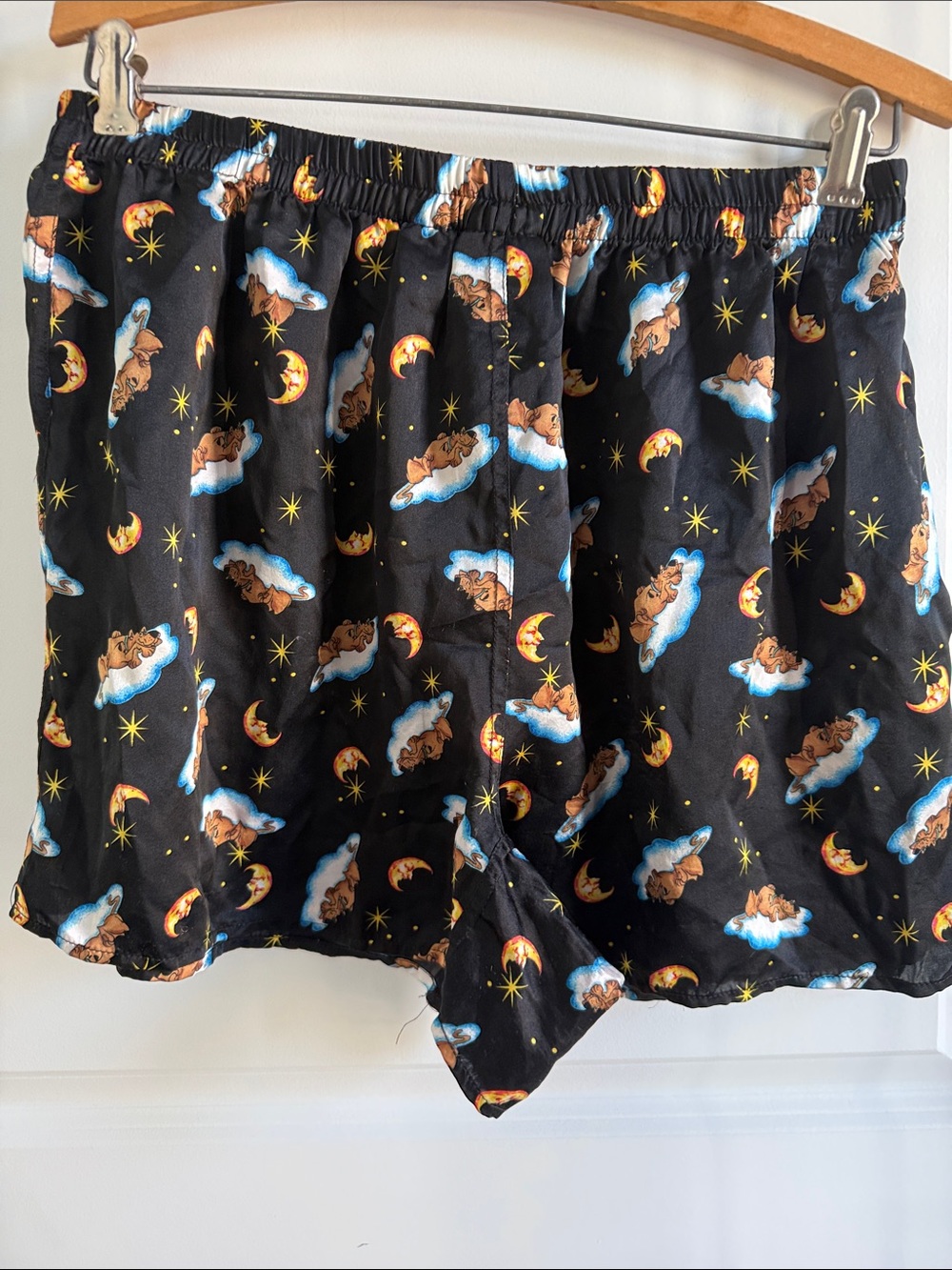 Men’s - Black Silk Sleep shorts with Scooby Doo - 100% Silk, Large - Picture 4 of 4
